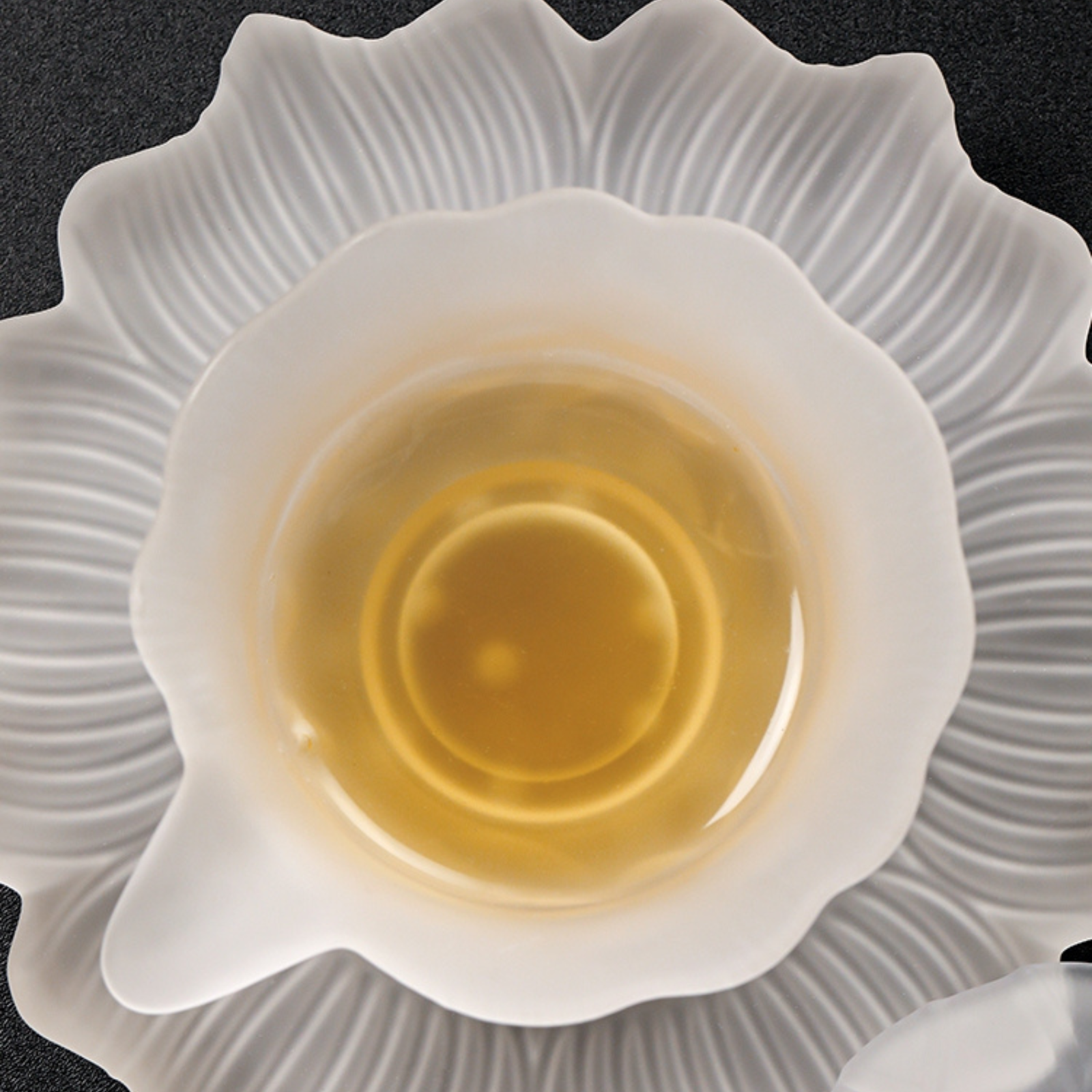 Gaiwan aus Milchglas – Wolkendesign, 170 ml, handgefertigt, Liuli-Teezeremonie